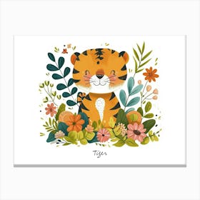 Little Floral Tiger 3 Poster Canvas Print