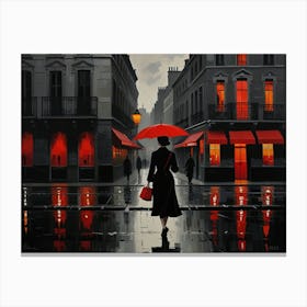 Paris Rain Canvas Print