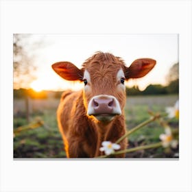 Young Cow Canvas Print