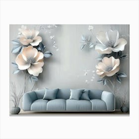 Flower Wall Mural Canvas Print