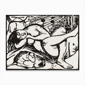 Sleeping Shepherdess (1912), Franz Marc Canvas Print