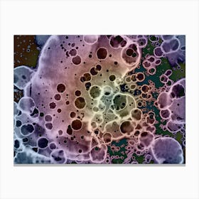 Abstract Alcohol Ink Purple Bubbles Canvas Print