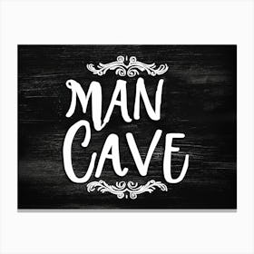 Man Cave Chalkboard Canvas Print