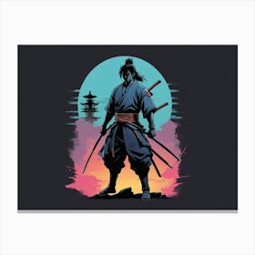 Anime Samurai Warrior Silhouette 2 Canvas Print