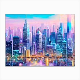 Futuristic Cityscape 56 Canvas Print