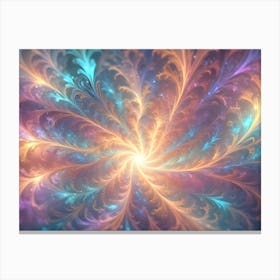 A Colorful, Swirling, Abstract Image That Resembles A Galaxy Or A Cosmic Nebula Canvas Print