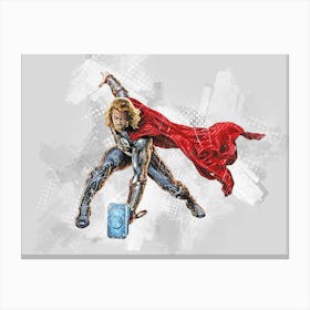 Thor Avengers Painting Canvas Print