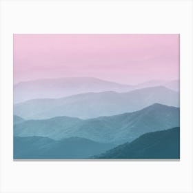 Great Smoky Mountain National Park Pastel Sunset Canvas Print