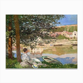 On The Bank Of The Seine, Bennecourt (1868), Claude Monet Canvas Print