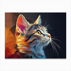 3D Cat Abstract Canvas Print