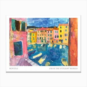 Rovinj From The Window Series Poster Painting 3 Canvas Print