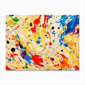 Pollock Style Majestic Hues Canvas Print