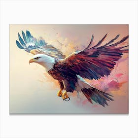 Eagle In Flight Abstract Canvas Print