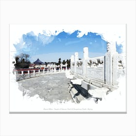 Round Altar, Temple Of Heaven Park & Dongcheng South, Beijing Canvas Print