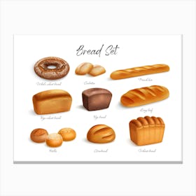 Bread Set Canvas Print