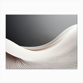 Paper Sculpture, Abstract Background, Generate An Abstract Design With Soft Curved Lines In Neutral Tones Emphasizing Simplicity Canvas Print