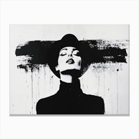 Woman In A Hat 3 Canvas Print