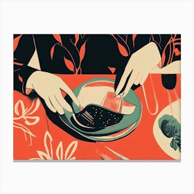 Plate Of Food Canvas Print