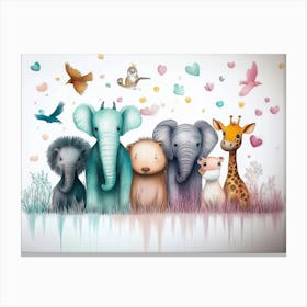 Giraffes Canvas Print