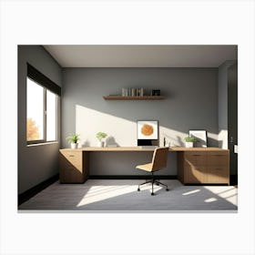 Home Office Artwork Canvas Print