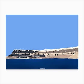 Greece, Santorini, Cliffs Canvas Print