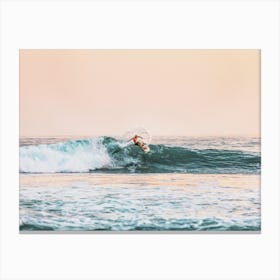 Surfer Catching Waves Canvas Print