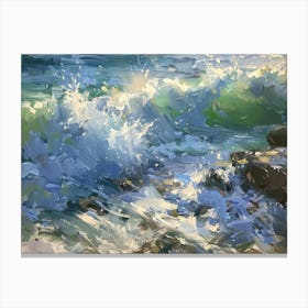 Ocean Crashing 4 Canvas Print