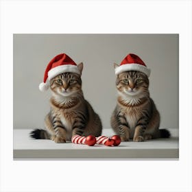 Christmas Cats Canvas Print