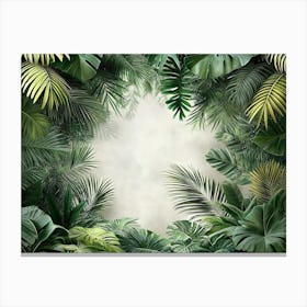 Trees And Leaves of Tropical Plants Canvas Print