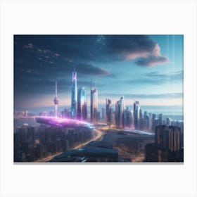 Futuristic Cityscape 4 Canvas Print