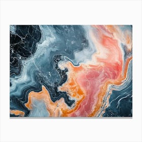 Abstract Marble Background Colored Canvas Print