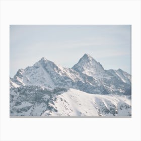 Snowy Blue Mountains Canvas Print