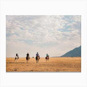 Cowboys Going To Roundup Cattle Canvas Print