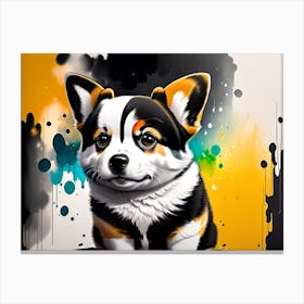 Corgi Painting 12 Canvas Print