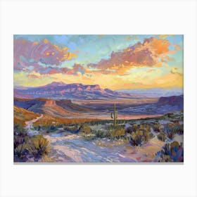 Western Sunset Landscapes Chihuahuan Desert Texas 1 Canvas Print