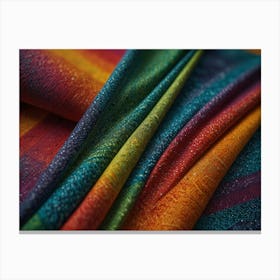 Rainbow Fabric Canvas Print