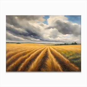 Wheat Field Abstract Canvas Print