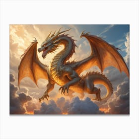 Dragon In The Sky 4 Canvas Print