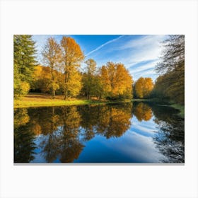Serene Autumn Reflections 4 Canvas Print