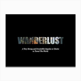 Wanderlust Poster Retro Wooded Pines 9 Canvas Print