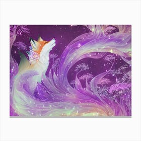 Enchanted Spirit Fox Lilac 1 Canvas Print