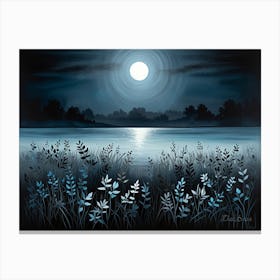 Moonlight Over Water Canvas Print