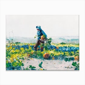 For To Be A Farmer’s Boy, Winslow Homer Canvas Print