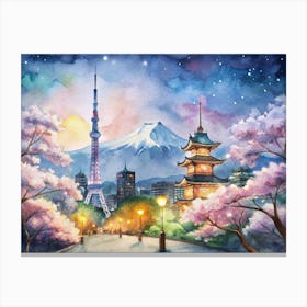 Japanese Cherry Blossoms 1 Canvas Print