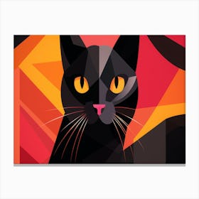 Black Cat 6 Canvas Print