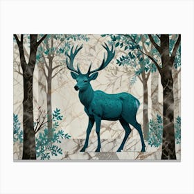 Deer In The Woods 1 Canvas Print