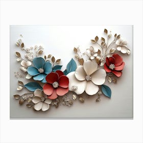 Paper Flower Wall Art 7 Canvas Print