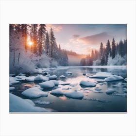 Winter Landscape Canvas Print