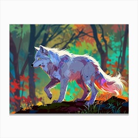 Wolf In The Forest 1 Canvas Print