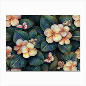 Tropical Seamless Pattern Canvas Print